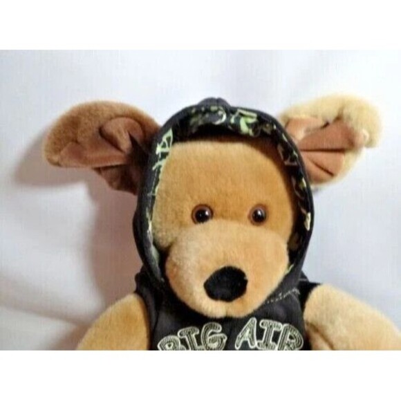 Build A Bear BIG AIR Tan Plush Green Camo Suit Snowboard Hoodie Shorts Gift - Picture 4 of 5